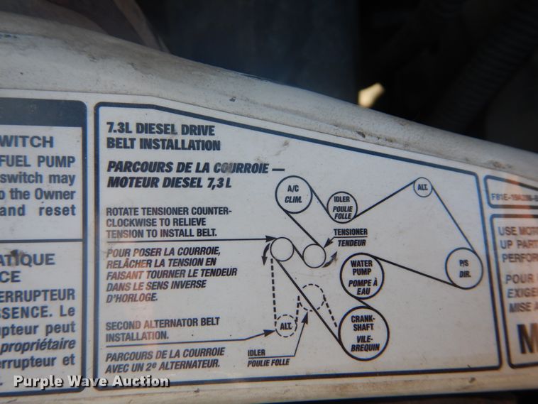 image for item GB9956 2002 Ford F350 Super Duty  Crew Cab utility bed pickup truck