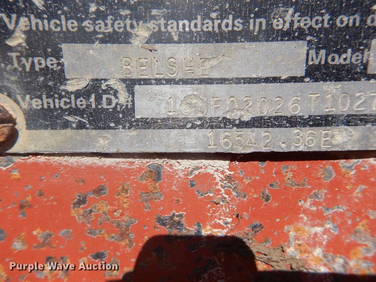 image for item GB9959 1996 Belshe equipment trailer