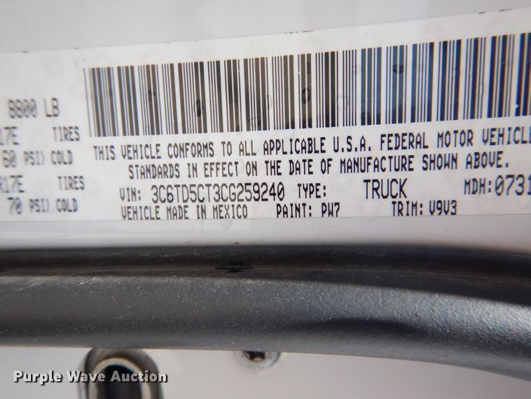 image for item GE9363 2012 Dodge Ram 2500HD  Crew Cab pickup truck