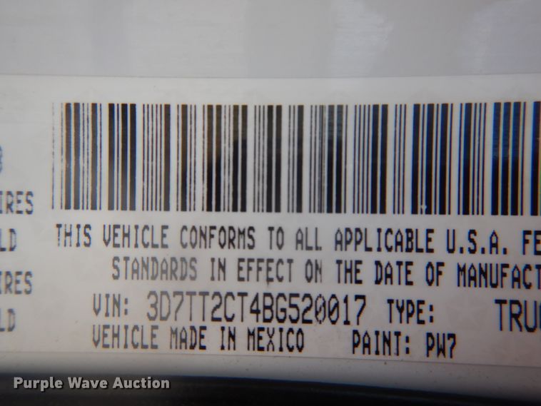 image for item GE9366 2011 Dodge Ram 2500HD  Crew Cab pickup truck