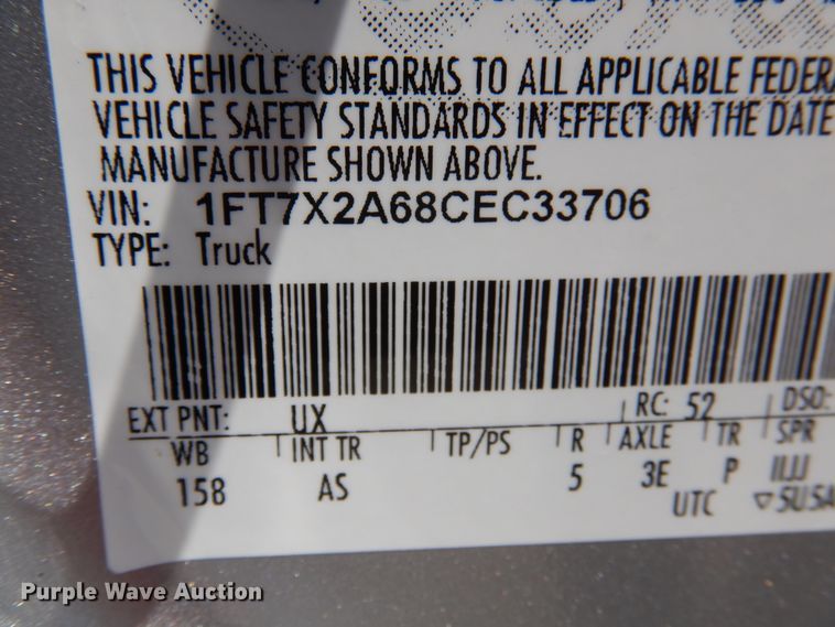 image for item GE9367 2012 Ford F250 Super Duty  SuperCab pickup truck