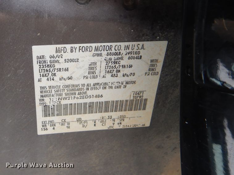 image for item GF9159 2002 Ford F250  Crew Cab pickup truck