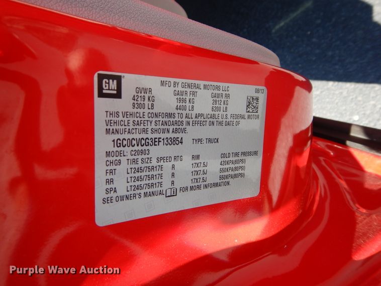 image for item GK9204 2014 Chevrolet Silverado 2500HD  pickup truck