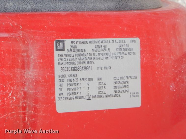 image for item GN9315 2008 Chevrolet Silverado 1500  Crew Cab pickup truck