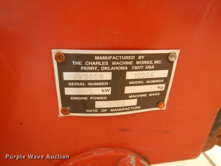 image for item GO9135 2002 Ditch Witch 100SX vibratory cable plow