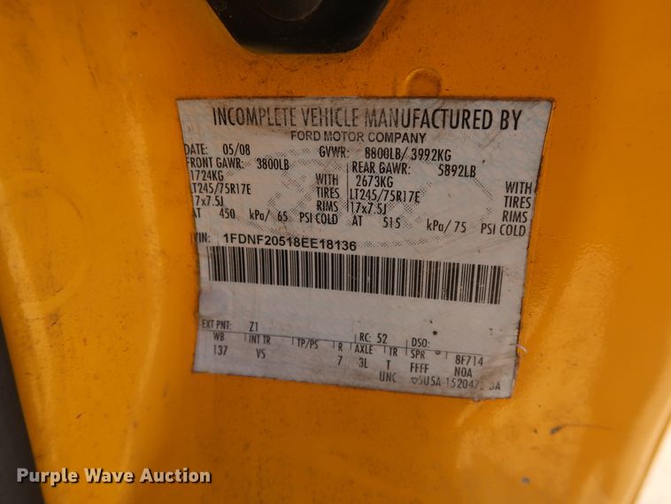 image for item GS9784 2008 Ford F250 Super Duty XL utility bed pickup truck