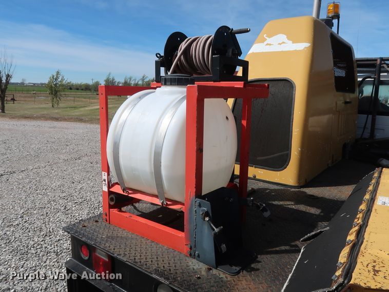 image for item GS9840 2008 Ford F550 Super Duty XLT flatbed truck with boom mower