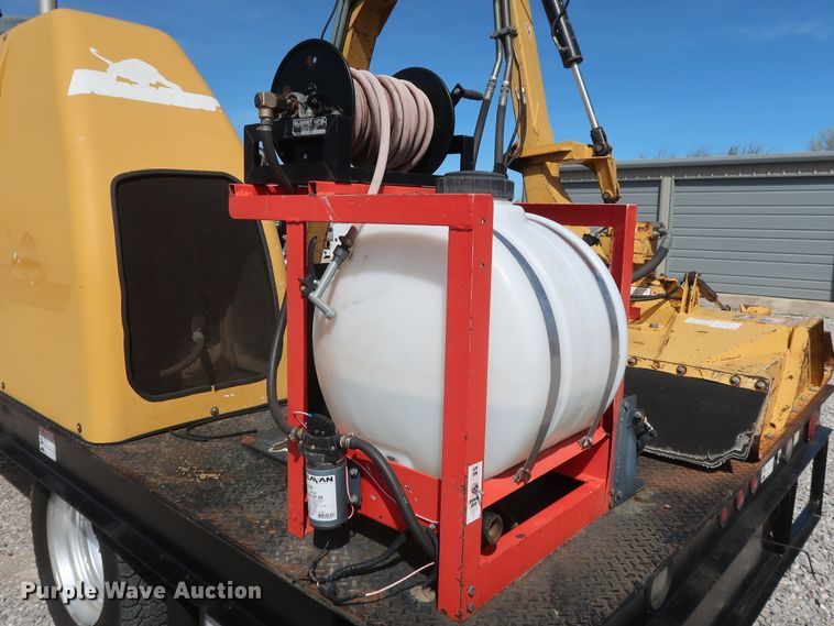 image for item GS9840 2008 Ford F550 Super Duty XLT flatbed truck with boom mower