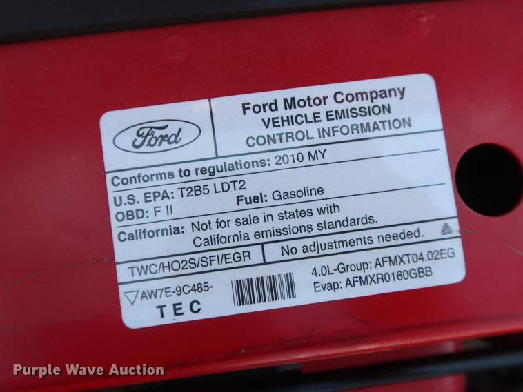 image for item GS9875 2010 Ford Ranger  SuperCab pickup truck