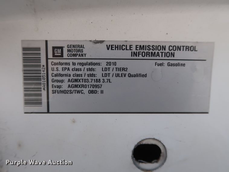 image for item GS9876 2010 Chevrolet Colorado  Ext. Cab pickup truck