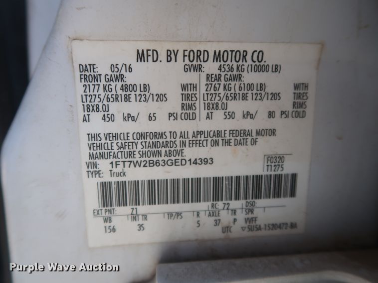 image for item GS9878 2016 Ford F250 Super Duty XLT  Crew Cab pickup truck