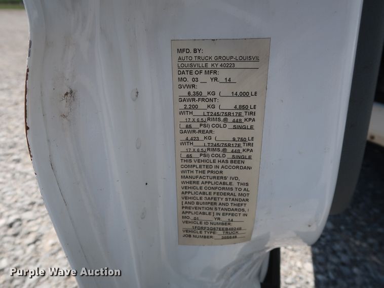 image for item GS9885 2014 Ford F350 Super Duty XL  utility bed pickup truck