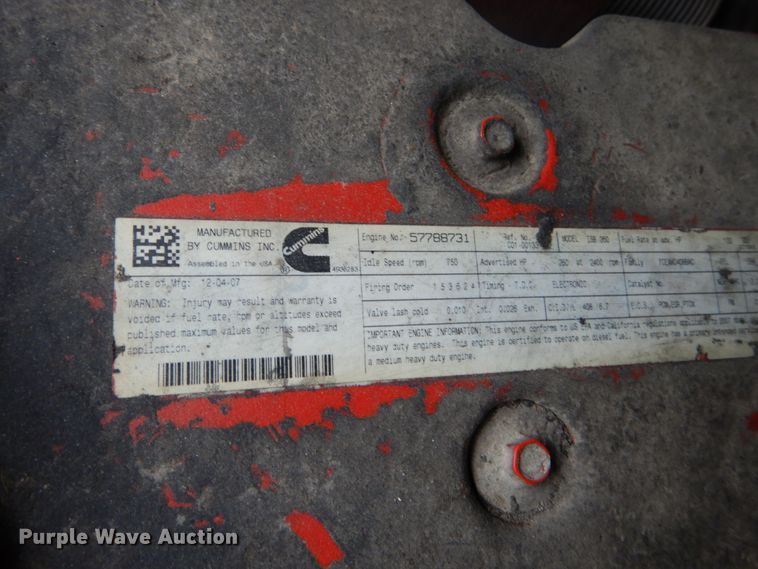 image for item GU9970 2008 Sterling Acterra refuse truck