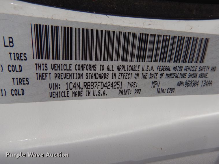 image for item GW9823 2015 Jeep Patriot  SUV