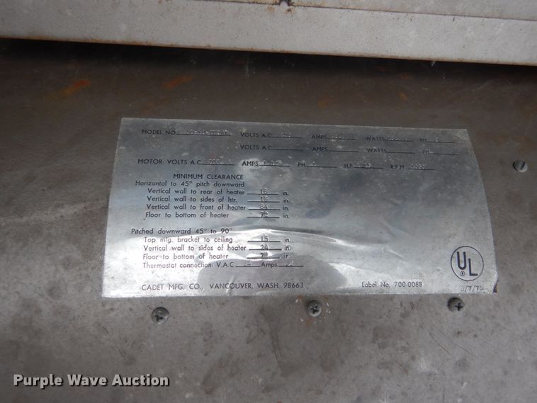 image for item GW9847 (3) high voltage forced air heaters