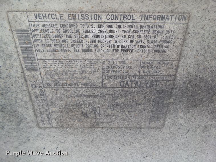 image for item GX9056 2005 Dodge Ram 2500  utility bed pickup truck