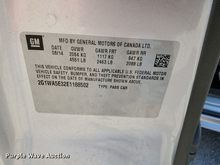 image for item GX9917 2014 Chevrolet Impala Limited