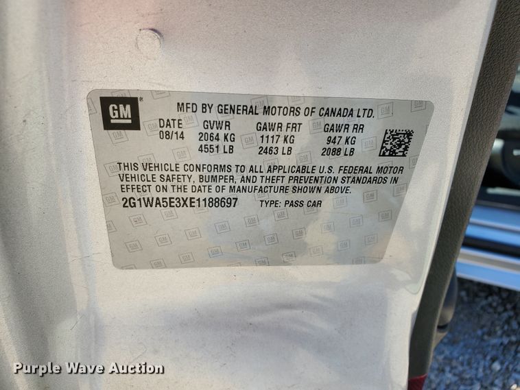 image for item GX9920 2014 Chevrolet Impala Limited