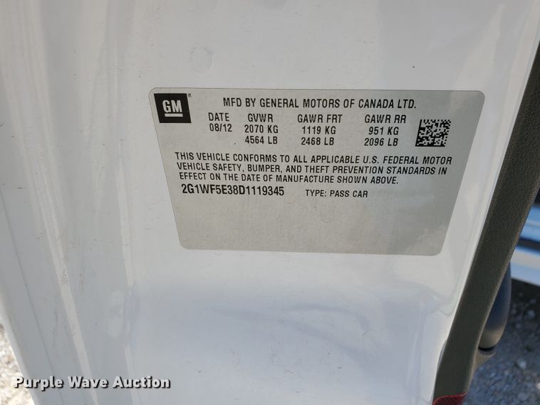 image for item GX9922 2013 Chevrolet Impala