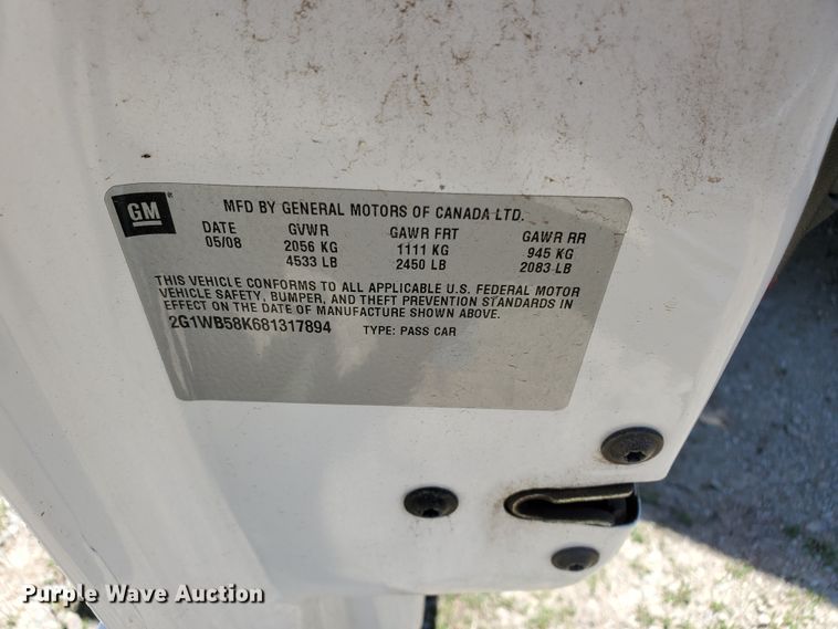 image for item GX9929 2008 Chevrolet Impala LS