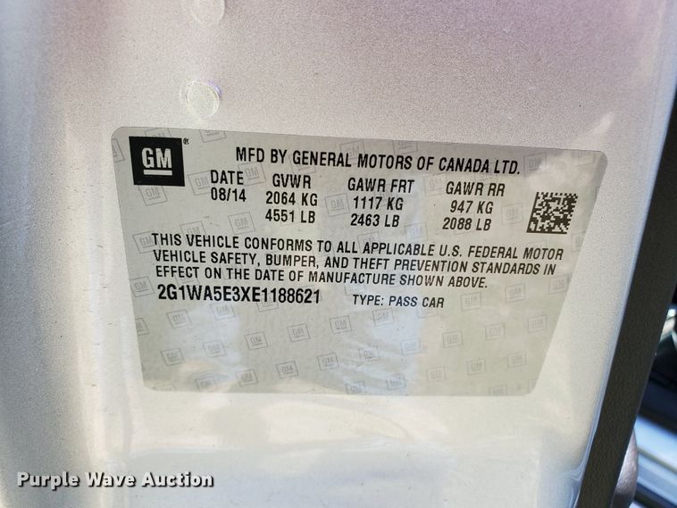 image for item GX9930 2014 Chevrolet Impala