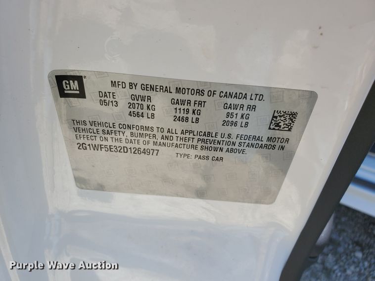 image for item GX9931 2013 Chevrolet Impala