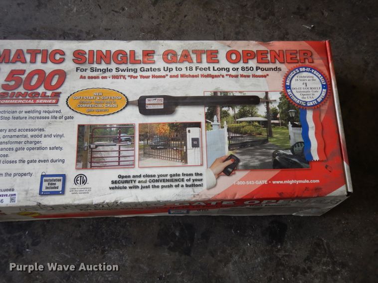image for item GY9146 Mighty Mule 500 single automatic gate opener