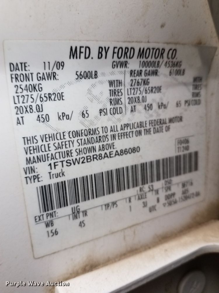 image for item GY9180 2010 Ford F250 Super Duty  Crew Cab pickup truck