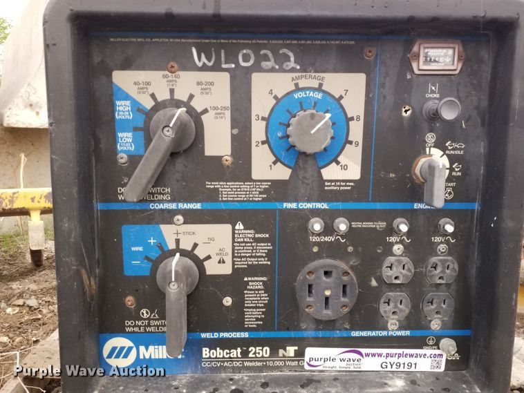 image for item GY9191 Miller Bobcat 250 welder/generator
