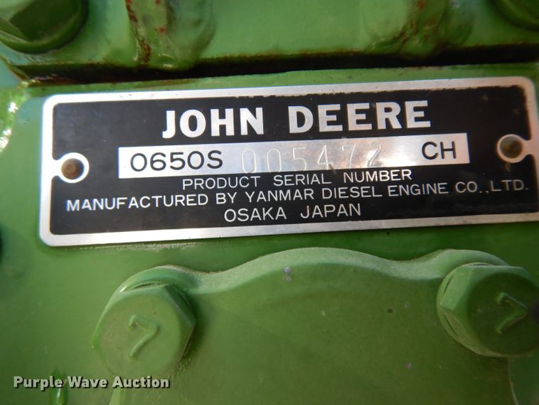 image for item GY9198 John Deere 650 tractor