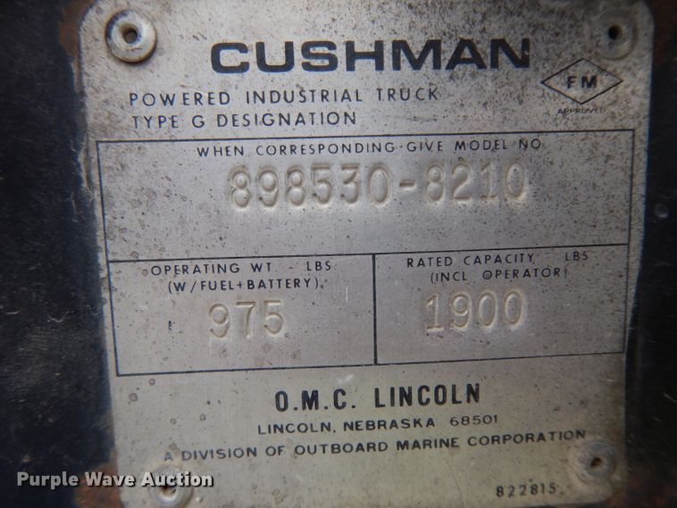 image for item GY9206 Cushman utility cart