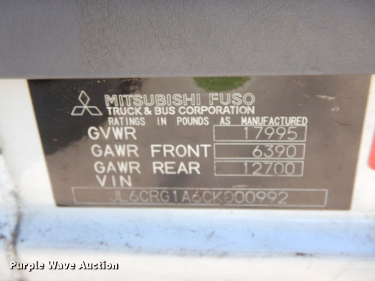 image for item HA9066 2012 Mitsubishi Fuso FE truck cab and chassis