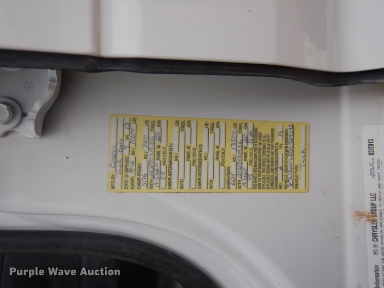 image for item HC9014 2013 Dodge Ram 5500HD Crew Cab truck cab and chassis