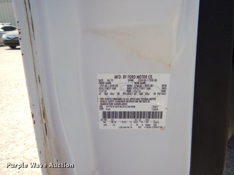 image for item HC9025 2012 Ford F150  SuperCab pickup truck