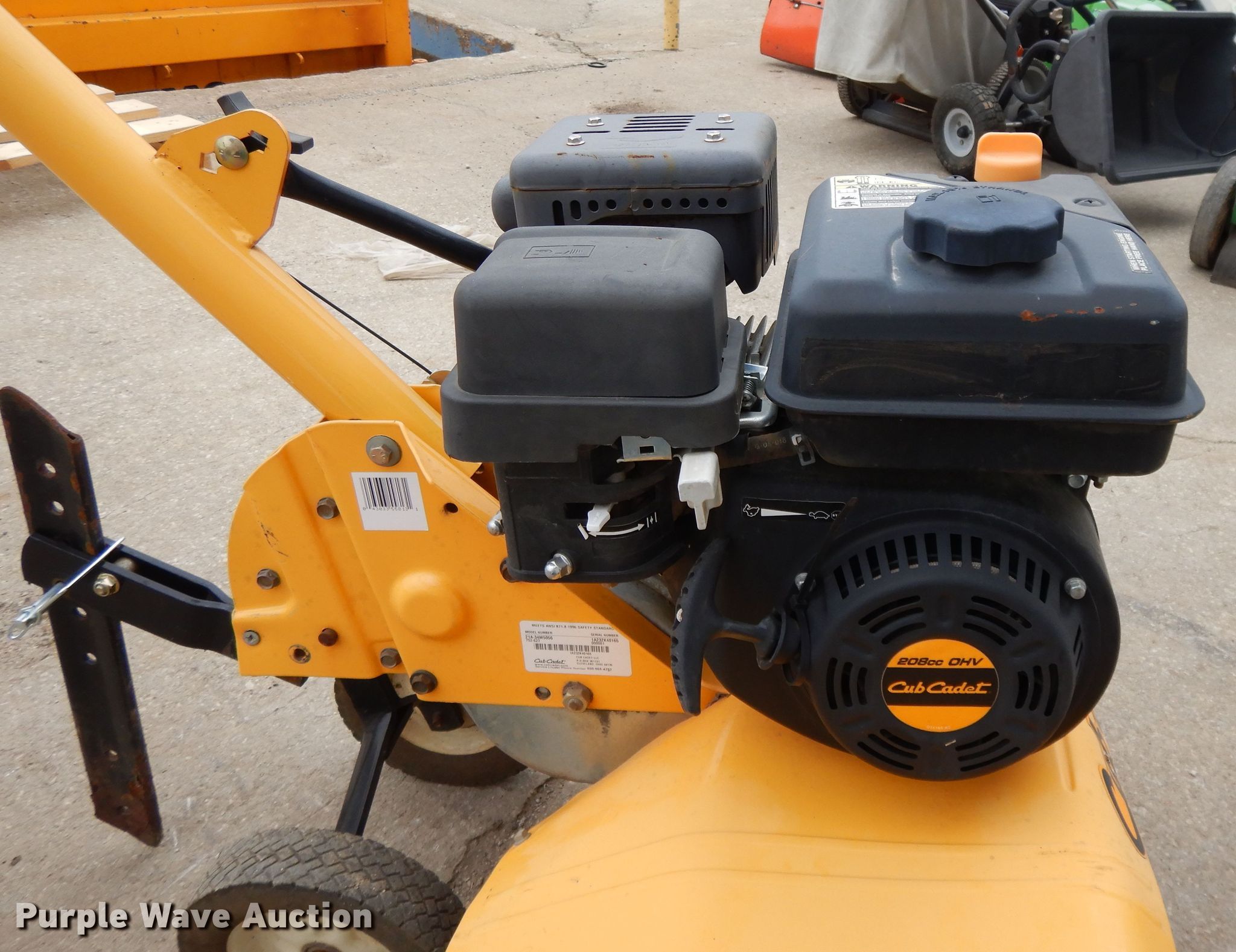 Cub Cadet FT24 tiller in Paola, KS Item DE5599 sold Purple Wave