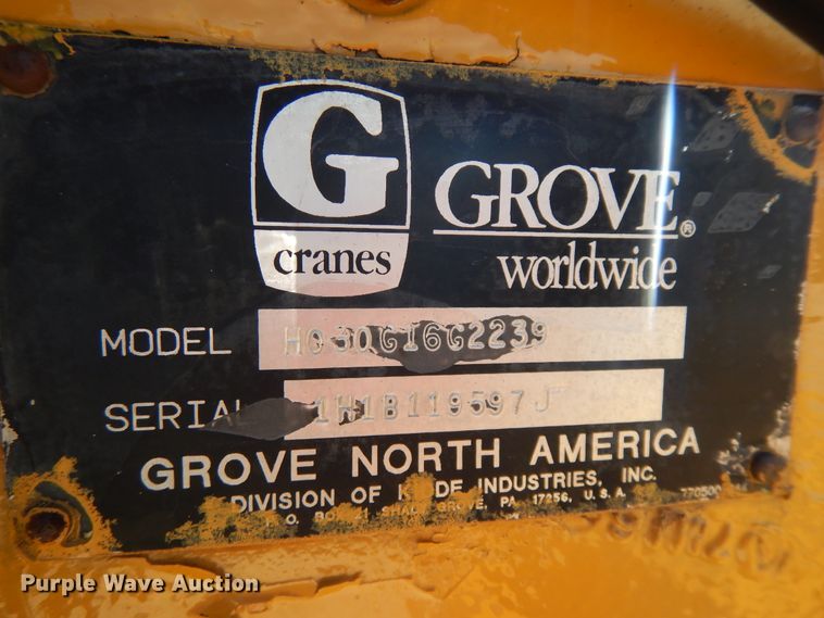 image for item DF5337 1998 Grove RT600C crane