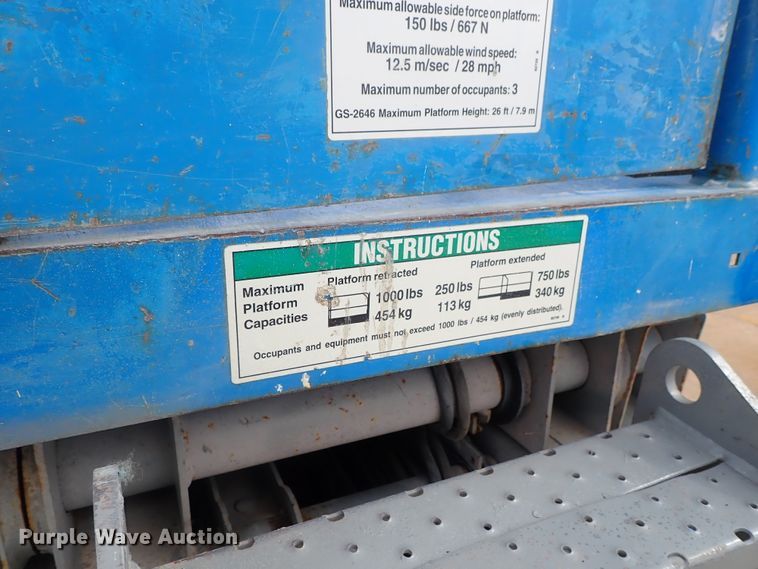 image for item DG3107 2007 Genie GS-2646  scissor lift