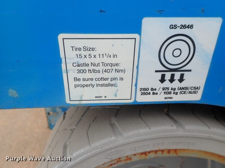 image for item DG3107 2007 Genie GS-2646  scissor lift