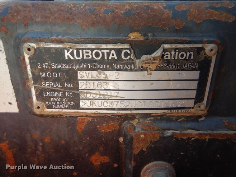 image for item DG8526 Kubota SVL75-2  tracked skid steer loader