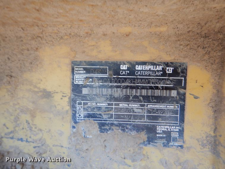 image for item DG8537 2008 Caterpillar D4K XL  crawler dozer