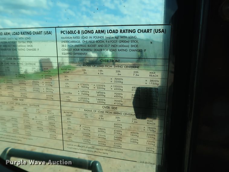 image for item DH0881 2008 Komatsu PC160LC-8 excavator