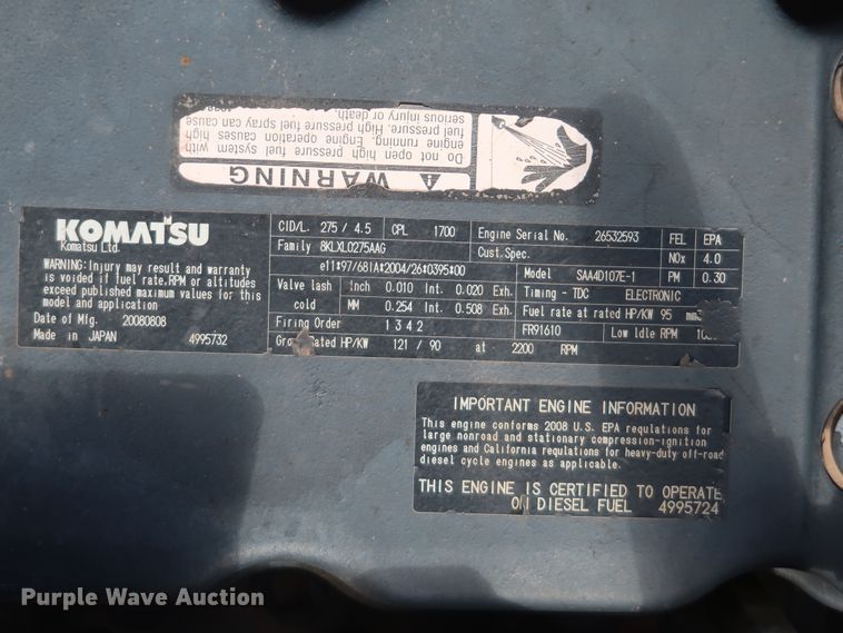 image for item DH0881 2008 Komatsu PC160LC-8 excavator