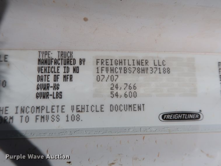 image for item DH0887 2008 Freightliner Business Class M2 digger derrick truck