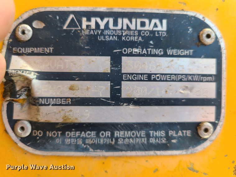 image for item DH5828 2004 Hyundai 290LC-7 excavator