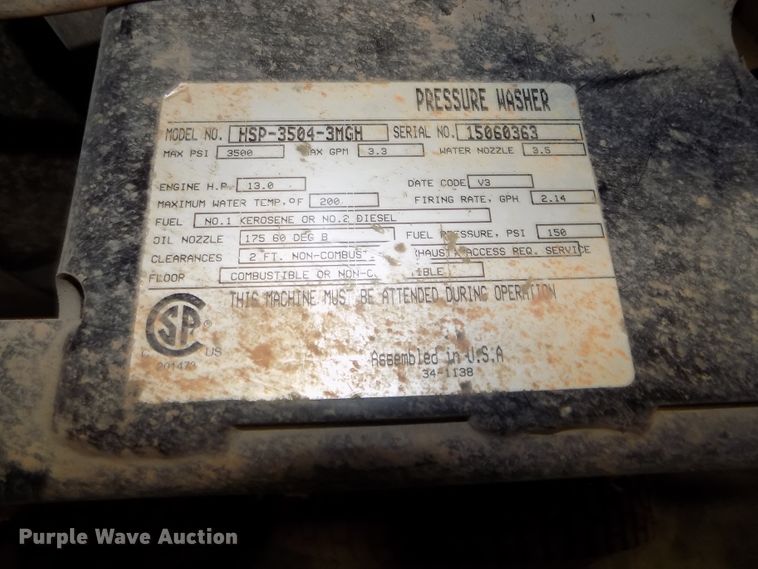 image for item DO9354 Mi-T-M HSP-3504-3MGH pressure washer