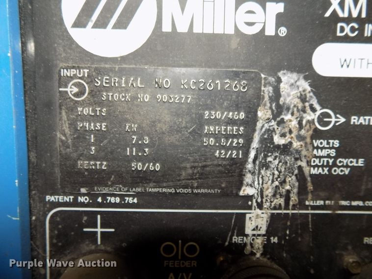 image for item DO9356 Miller XMT300 CC/CV inverter arc welder