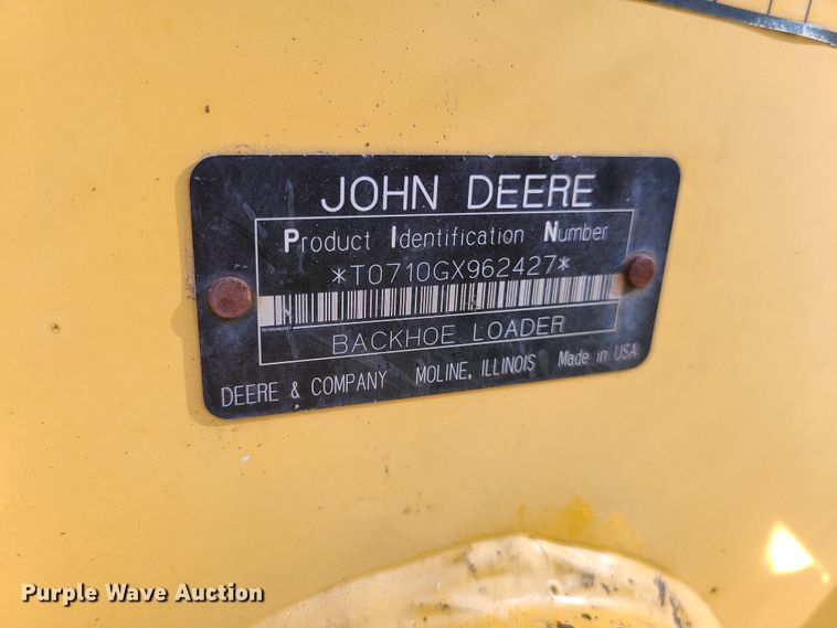 image for item EL9802 2007 John Deere 710G  backhoe