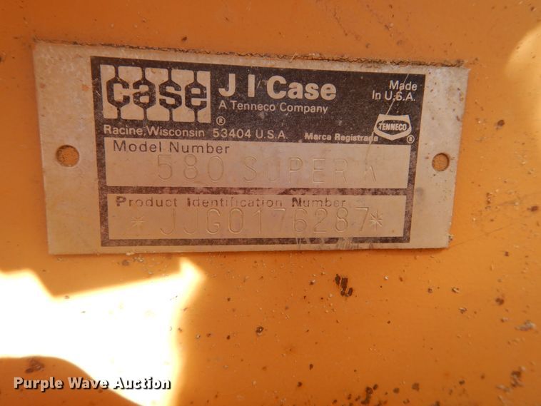 image for item GB9961 1993 Case 580 Super K  backhoe