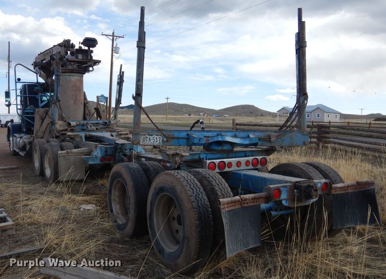 image for item GE9374 1994 Kenworth T800 log loader truck with trailer