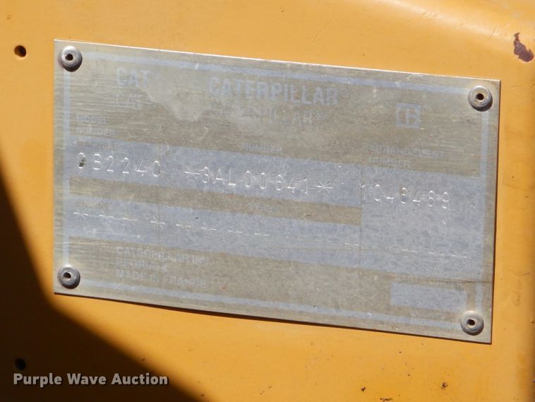 image for item GN9257 1996 Caterpillar CB224C vibratory double drum roller